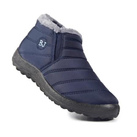 Herrskor Vinterstövlar Lätta Snöskor Vattentäta Vinterskor Plus Storlek 47 Slip-on Unisex Ankelvinterstövlar Blue 42
