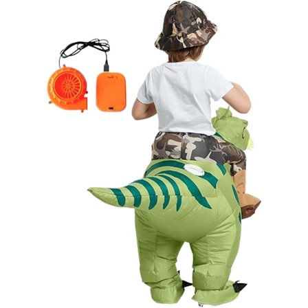 Dinosaur Kostume Børn | Oppustelig Dinosaur Voksen Kostume - Sjovt Kostume til Halloween Fødselsdag Cosplay Julefrokost