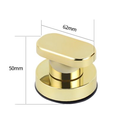 Självhäftande kökshandtag kylskåpsdörrhandtag skjutdörrslid med lim 2 st/set (liten, guld)