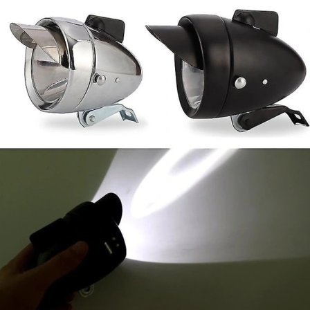 XANES XL28 LED sykkellykt retro vintage frontlykt høy lysstyrke sykkel lampe én pakke svart