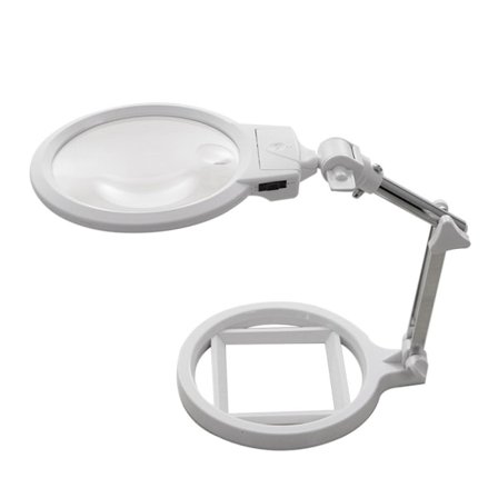 5X Desktop Foldable Magnifier LED Magnifying Lamp Portable A