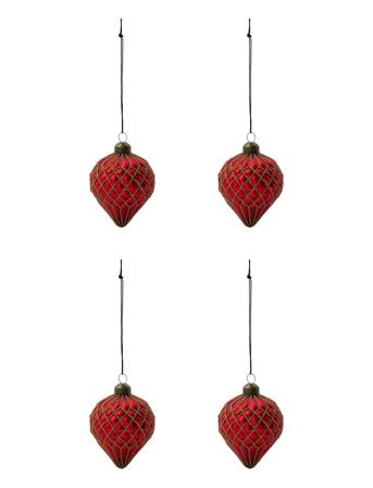 Ornaments, Hdhinda, Red Home Decoration Christmas Decoration Christmas Baubles & Tree Accessories Red House Doctor