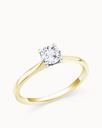 Solitairering Annie 18K Gultguld Naturlig Diamant 0.50 Carat - Forlovelsesringe & Vielsesringe hos Vanbruun