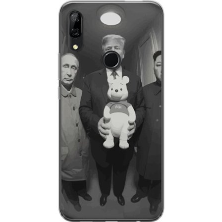 Yhteensopiva Puhelinkuori Huawei Huawei P Smart Z Mustavalkoinen taideteos surrealistisella poliittisella symboliikalla ja odottamattomalla kontrastil