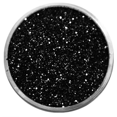 Nagelglitter - Finkornigt - Svart - 8ml - Glitter Svart