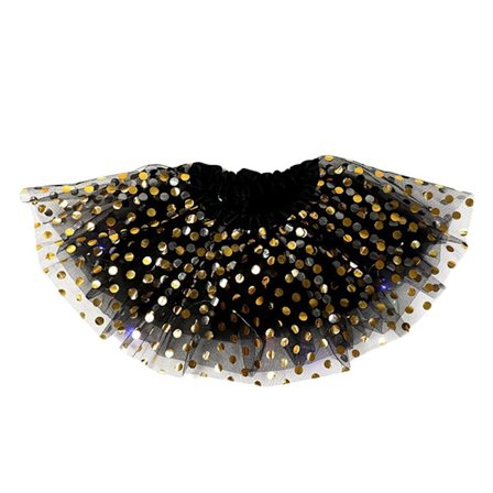 LED Tutu Kjol Dance Pettiskirt SVART
