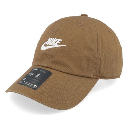 Nike - Brun unconstructed Keps - Club Cap Futura Washed Light Brown/White Dad Cap @ Hatstore