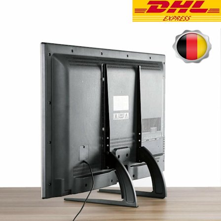 Korkeussäädettävä TV-jalusta 37–65 tuuman LED LCD -näytöille, universaali pöytämallinen muotoilu paksulla teräspohjalla ja kolmionmuotoisella 