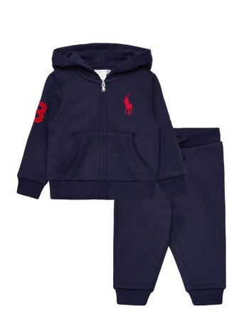 Ralph Lauren Baby | Big Pony Fleece Hoodie & Jogger Pant Set | 75-79