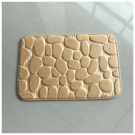 Badematte Sklisikre Absorberende Dusj Badeteppe Teppe Flanell Husholdning Beige camel 40*60