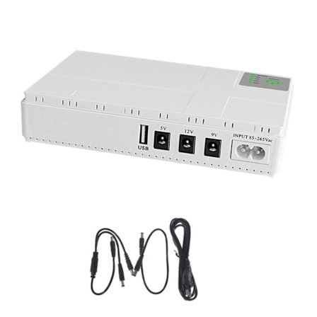 UPS Batteri Backup 8800mAh Mini UPS Sikkerhetskamera Wifi Router Høyttaler LED Light Strip Batteri Backup Overspenningsbeskyttere