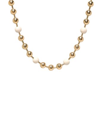 Bud to rose | Eclipse Short Necklace Ivory/Gold | ONE SIZE