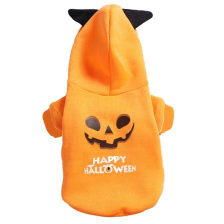 Halloween kjæledyr klær Valp Hund Katt Fancy kostyme gresskar Yellow XL