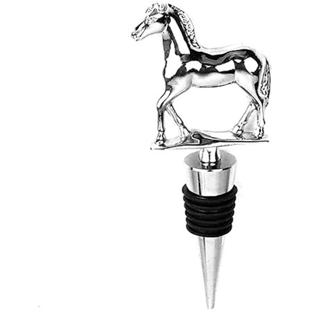 Hästformad vinstoppare i metall, dryckespropp för bröllopsfest