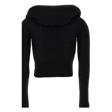 Philosophy di Lorenzo Serafini Round-neck Strik Sort, Dame Striktrøjer