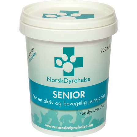 Norsk Dyrehelse - Norsk Dyrehelse Senior 200 tabletter - Hund - Hundepleie & kosttilskudd - Kosttilskudd & hundevitaminer - ZOO.no
