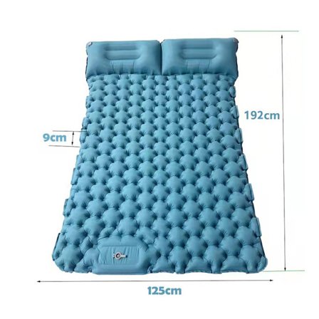 Puhallettava retkipatja: Paksu ja kevyt parilmapatja ulkokäyttöön, yhteensopiva Peacock Blue-2[ZHE] Peacock Blue-2_qcx kanssa
