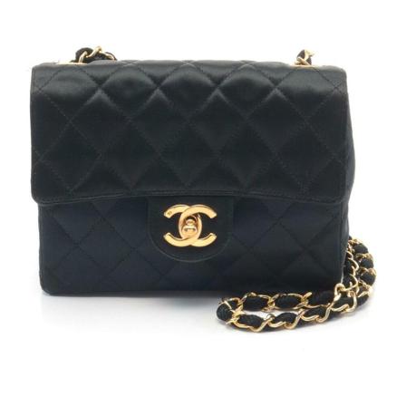 Chanel Vintage Pre-owned Shoulder Väska svart, Dam Vintage Väskor, Dam, Storlek: ONE SIZE