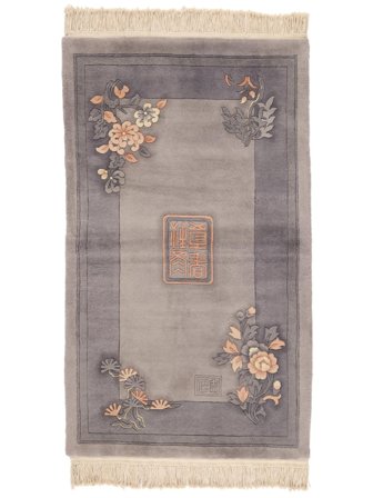 Tappeto Cinesi 90 Line 91X152 Marrone/Rosso Scuro (Lana, Cina)