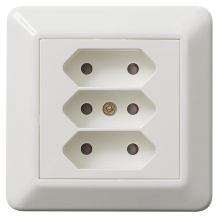 ELKO 3-veis euro stikkontakt innfelt
