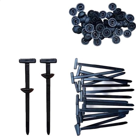 Universal PP Bil Kabelbinder Spænde, Kraftig Selvlåsende Clips til Bilkarosseripaneler, Skærme, Stænklapper Kit (50/100/200 Stk)