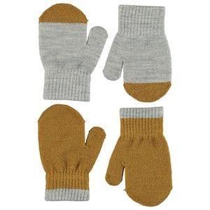 Molo 2-Pack Gray Melange Kenny Mittens 0-3 Years - Gloves and mittens - 0-3 years - Grey