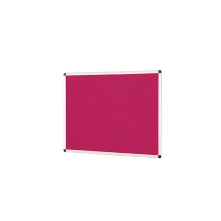 Colourful aluminium framed noticeboard, 1200x900 mm, magenta
