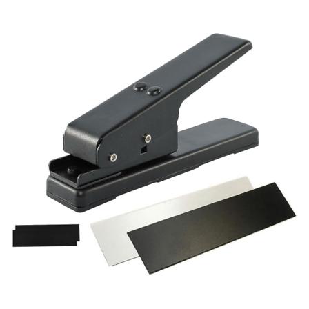 Kitaran plektran reikäleimasarja, jossa 2 plektraa, 2 hiekkapaperia, helppokäyttöinen DIY-plektranvalmistaja, upea lahjavalinta kitaristeille, 