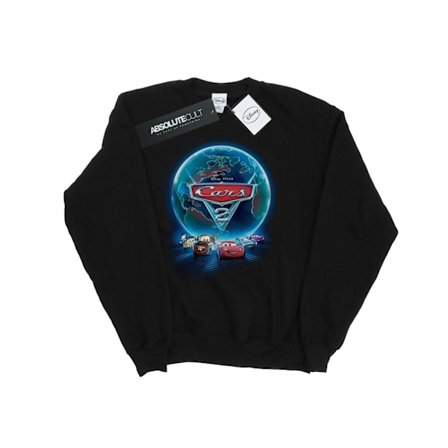 Disney Cars Globe Movie Poster Sweatshirt S Svart