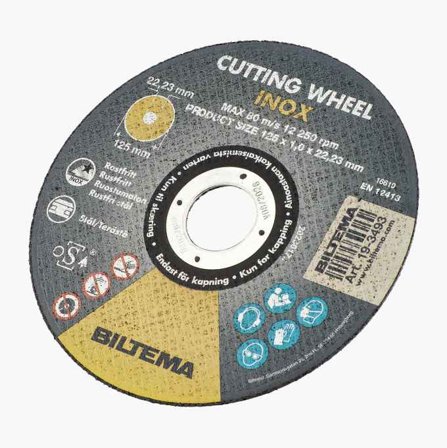 Kapskiva rostfritt extra tunn 125 mm - Biltema