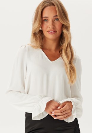 Pieces Pctiffany Ls V-neck Top Klær
