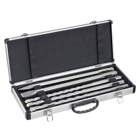 Einhell Set med 5 bor och mejslar för slagborrar med SDS-max chuck (bor 18 till 25 mm, platt mejsel, spetsmejsel)