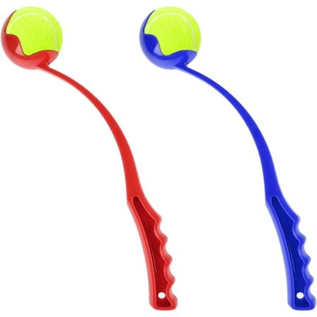 2 ST Hundeballkaster, Håndfri Hundeball Plukk Opp og Kast Kaster, Portabel Langdistanseballkaster for Kjæledyr