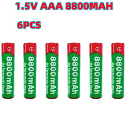 NYT 8800mAh genopladeligt batteri AAA alkalinitetsbatteri 1,5 V AAA-batteri til ure Mus Computere Legetøj Så videre