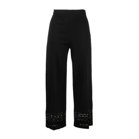 Twinset, Wide Trousers Zwart, Dames, Maat:M