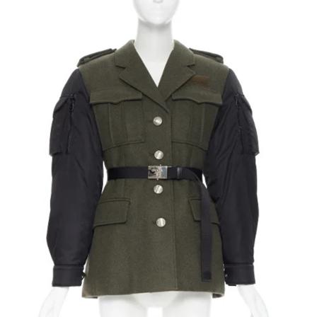 Prada Vintage Pre-owned Wool outerwear , Zwart , Dames , Maat: M Vintage Jassen