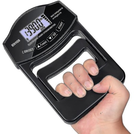 Greppstyrketestare, 396lbs/180kg Digital Hand Dynamometer Greppstyrkemätare USB LCD-display Hand h
