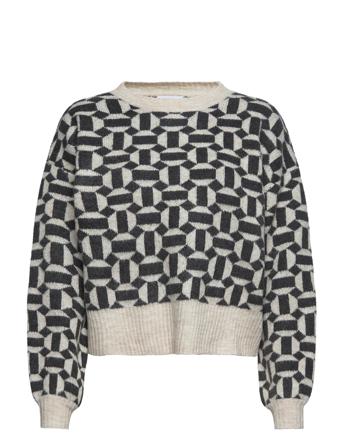 Onlgeo Life L/S Pullover Knt Pullover Striktrøje Multi/mønstret ONLY