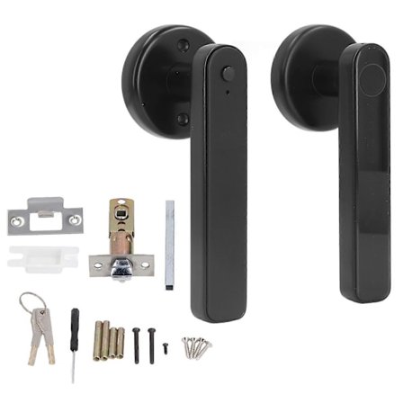 Smart Lås Fingeraftryk Adgangskode Nøglefri Adgang Dørlås Bluetooth Dørhåndtag med 2 Nøgler til Hjem Hotel Kontor BYN