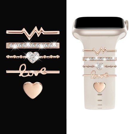 Dekoration för Apple Watch Ultra 2 armband 10 9 8 7 Diamantsmycken Berlocker Tillbehör Samsung/Huawei klockarmband 20/22mm Armband