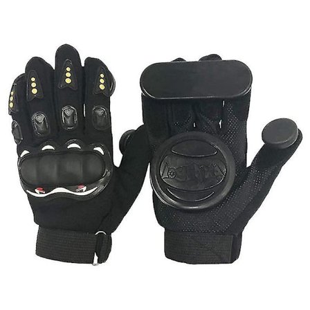 Skateboardhandskar Standard Longboard Drift Broms Svänghandskar Utomhus Skate Svart