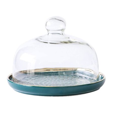 Kakefat med lokk, serveringsfat for kake, smørskål, kuppel, fruktfat