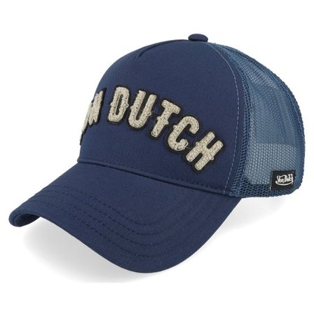 Von Dutch - Blå trucker Keps - Logo Blue A-Frame Trucker @ Hatstore