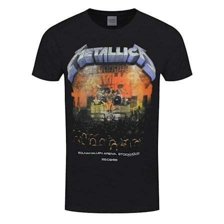 Metallica Unisex Vuxen Stockholm ́86 Ryggtryck T-Shirt M Svart