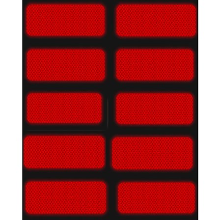 Automotive Safety Reflective Warning Strips 10 Rød