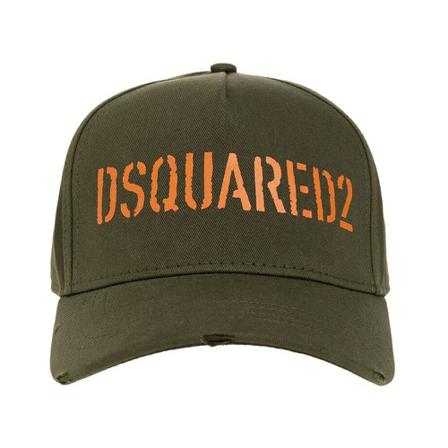 Dsquared2, Baseball cap Groen, Heren, Maat:ONE Size,Katoen,Bedrukt