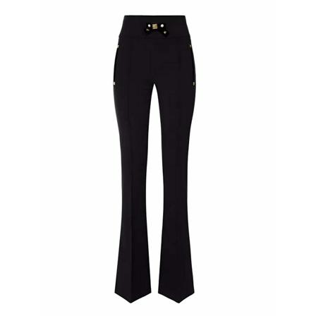 Elisabetta Franchi Wide Byxor svart, Dam Byxor, Dam, Storlek: L