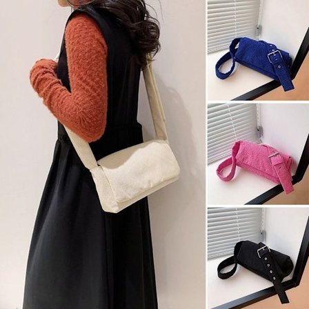 Kvinnor Corduroy Axelväskor Shopper Bags Crossbody-väskor