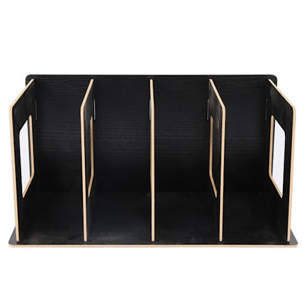 Træ DIY Desktop Bogreol Rack Bøger DVD Opbevaring Magasin Holder til Studerende Børn Voksen #01