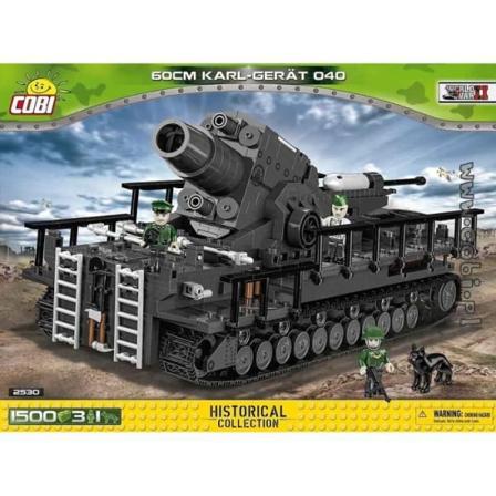 Rakennuspelit - 60 CM KARL-GERAT 040 ADAM - 1500 kpl - 4 Cobi-figuuria Svartvitt